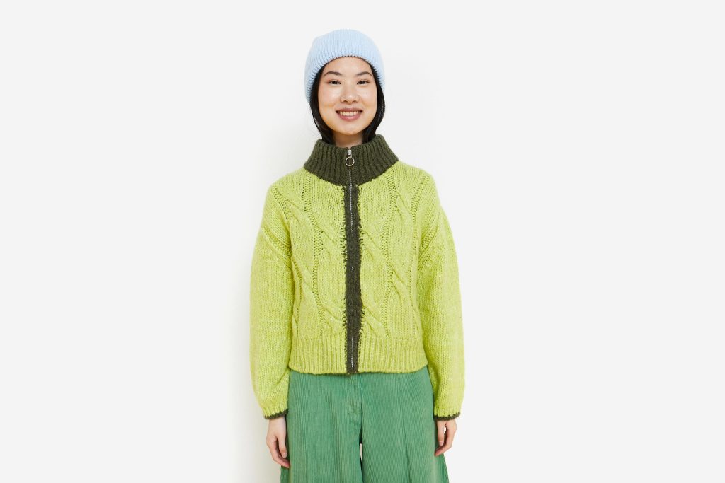 CARDIGAN ZIP JAMMY 2 GREEN
