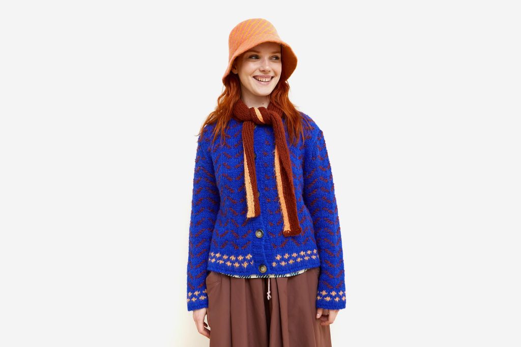 CARDIGAN DARLING BLEU MARRON
