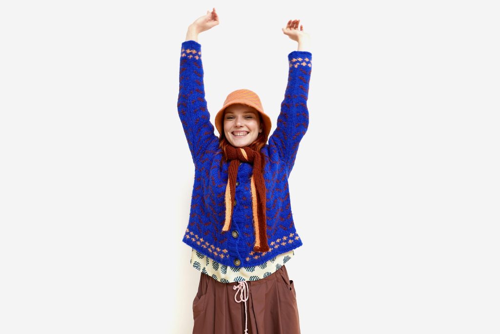 CARDIGAN DARLING BLEU MARRON