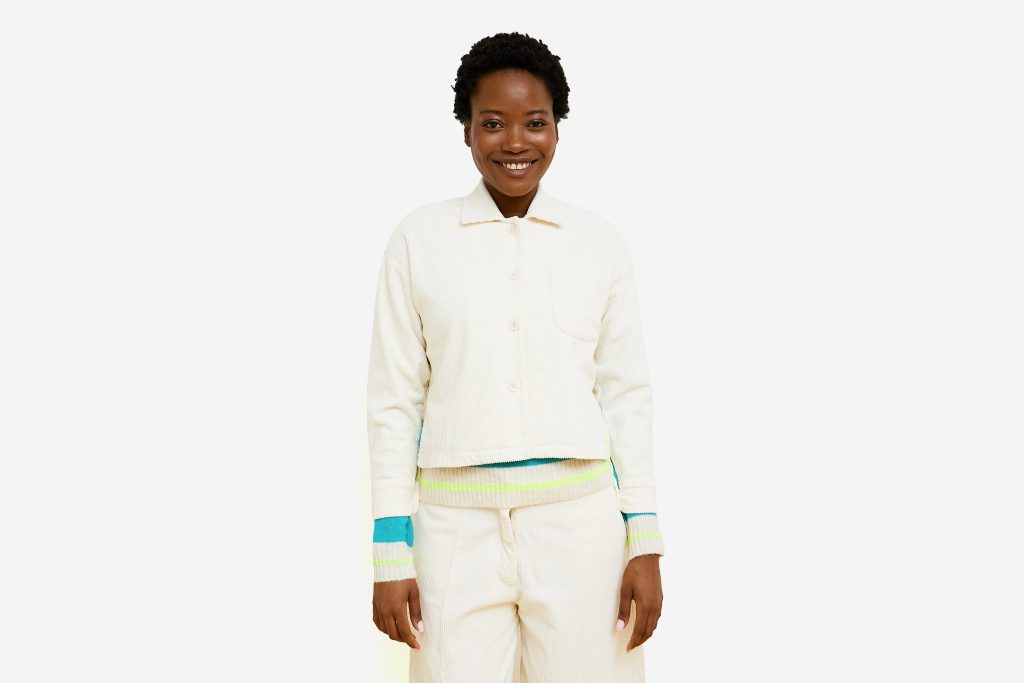VESTE BOARD VELVET ECRU
