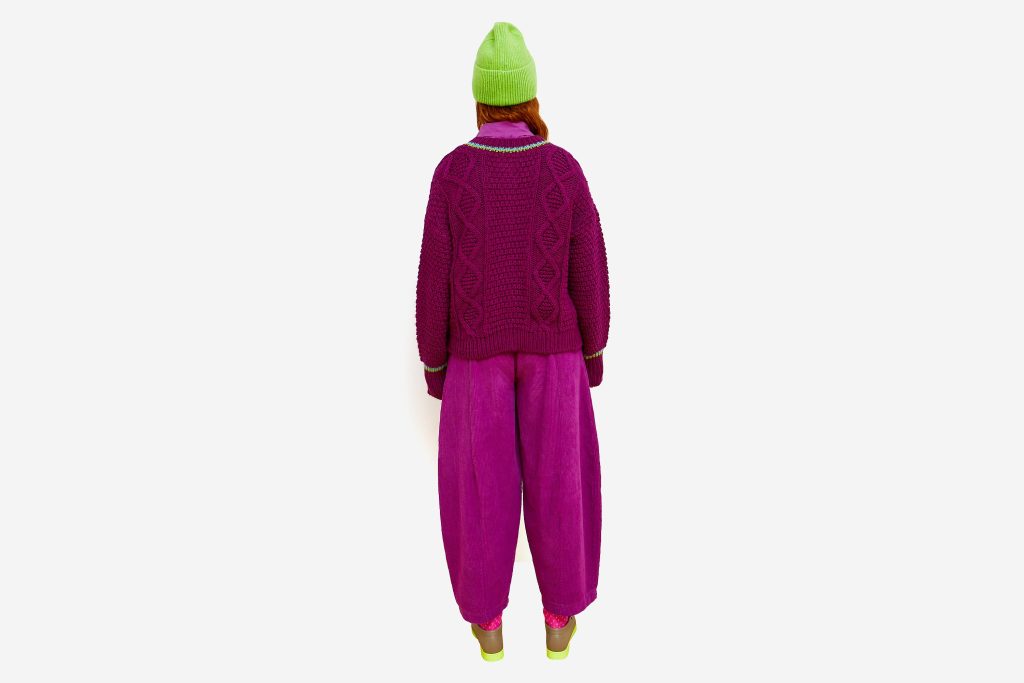 PANTALON DADO VELVET BERRY