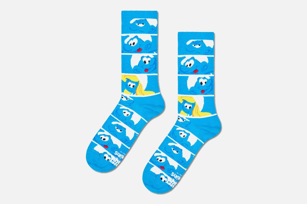 THE SMURFS SMURF FACES SNEAKER SOCK