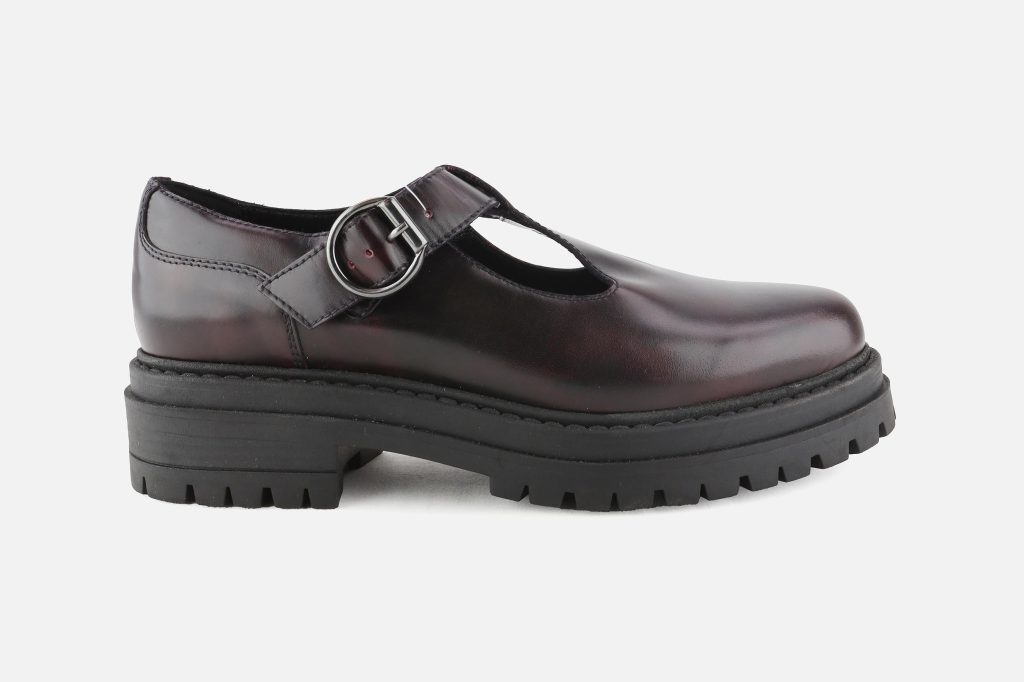 NANAIMO T STRAP DARK BURGUNDY