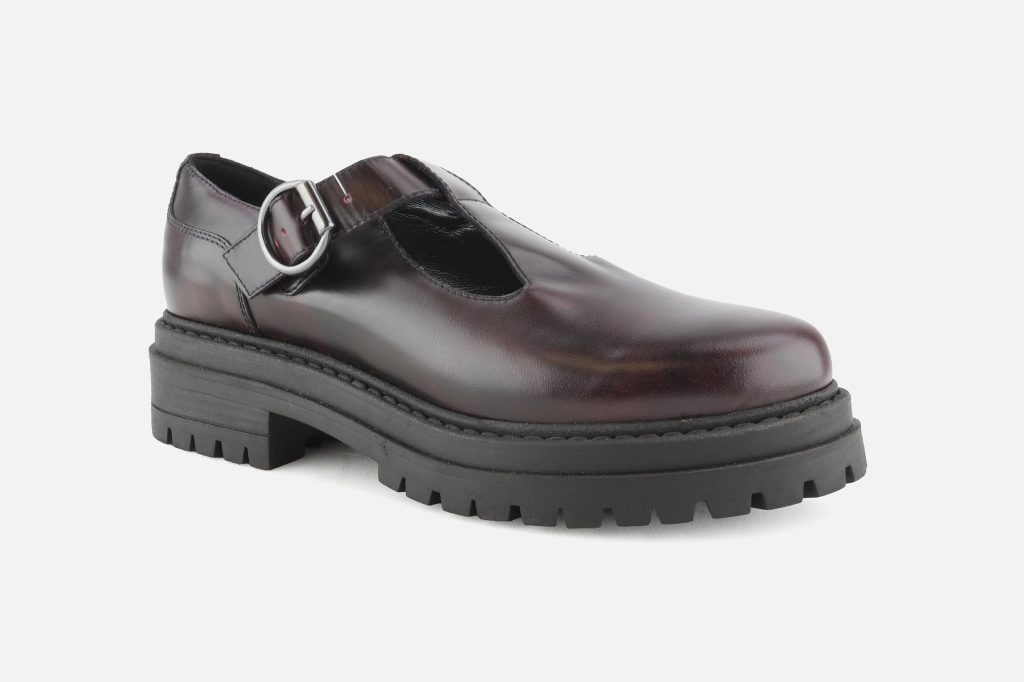 NANAIMO T STRAP DARK BURGUNDY