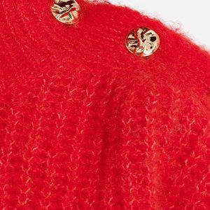 PULL LILI COL MONTANT ROUGE - Image 4