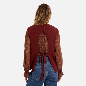 PULL MOLLY SANS MANCHES DARK RED - Image 1