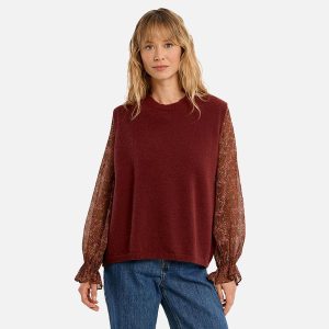PULL MOLLY SANS MANCHES DARK RED - Image 2