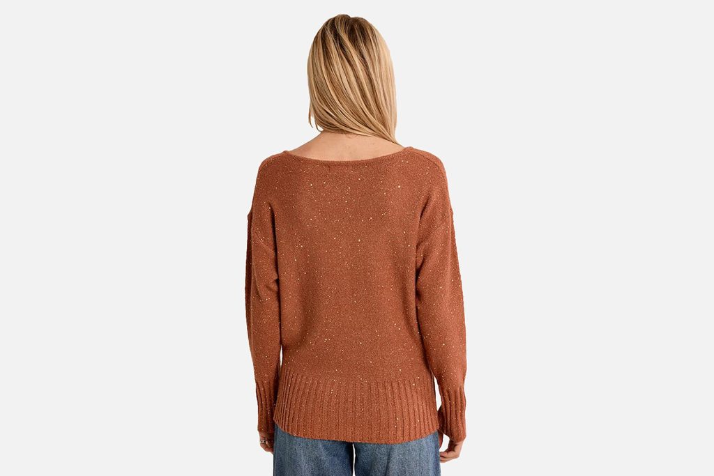 PULL MOLLY FIN SEQUINS TERRACOTTA