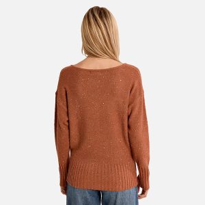 PULL MOLLY FIN SEQUINS TERRACOTTA – Image 1