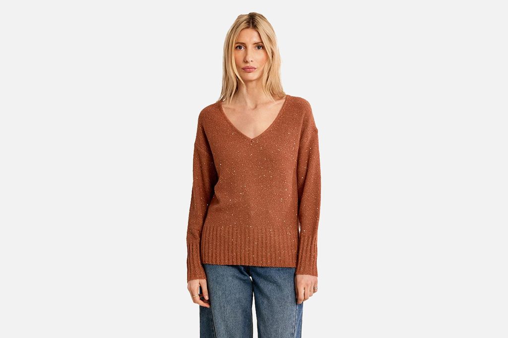 PULL MOLLY FIN SEQUINS TERRACOTTA