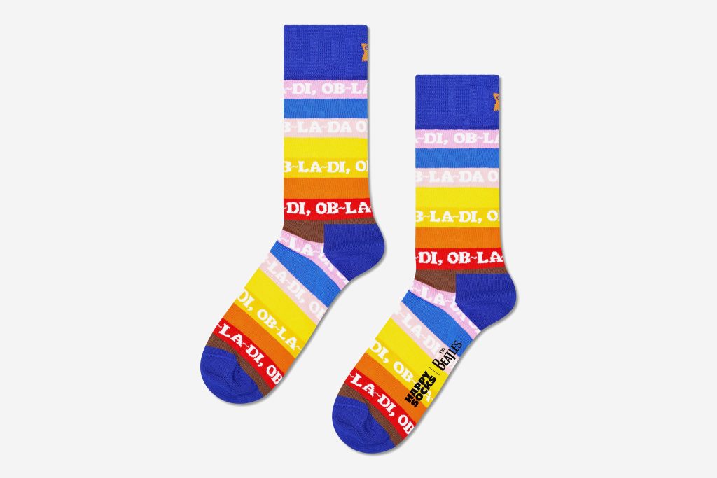 THE BEATLES OBLASTRIPE SOCK BLUE