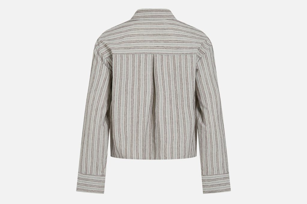 VIFIRLA LS STRIPE SHIRT LIGHT GREY