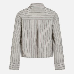 VIFIRLA LS STRIPE SHIRT LIGHT GREY - Image 2