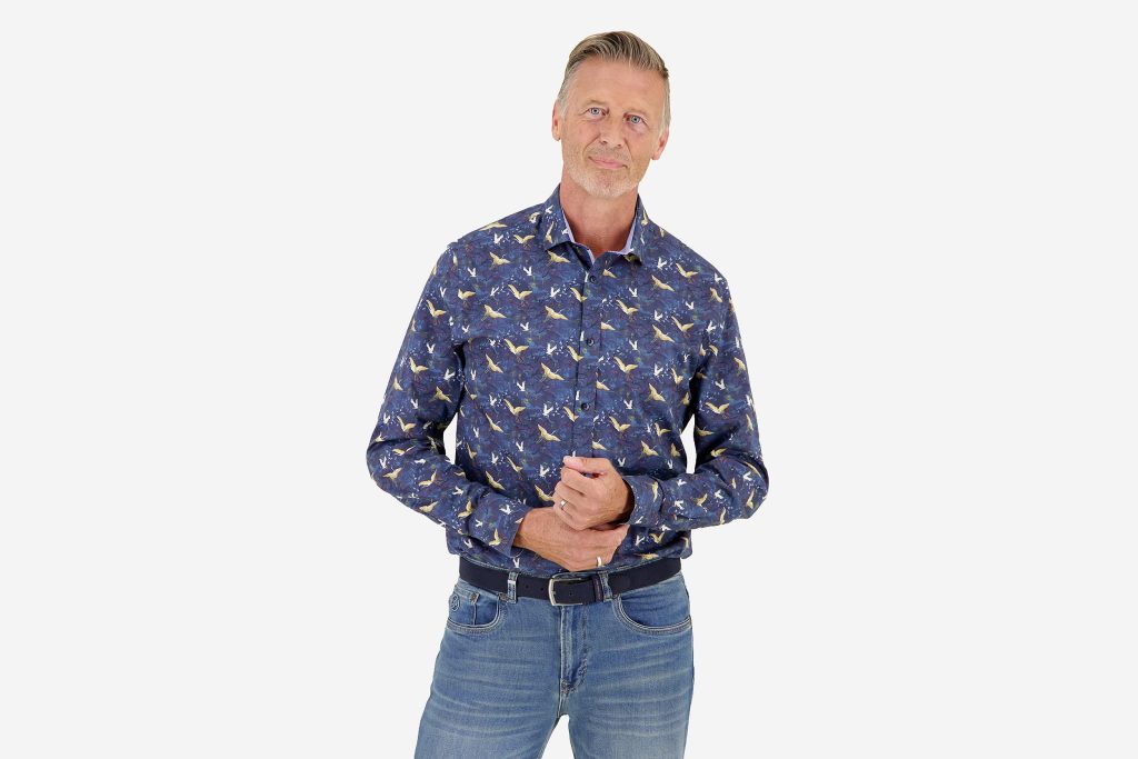 SHIRT CRANE SKY NIGHT SKY BLUE