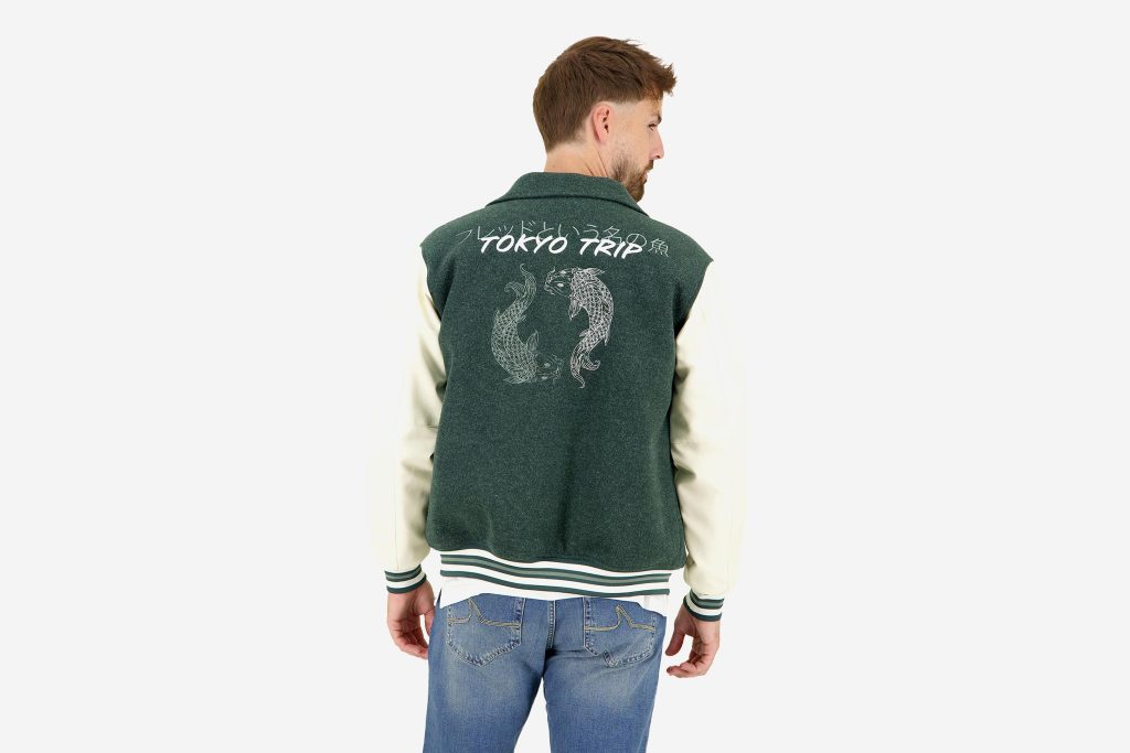 BASEBALL JACKET DARK GREEN