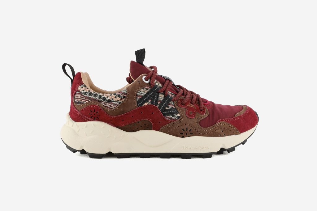 YAMANO 3 UNI SUEDE FABRIC CHECKED BORDEAUX