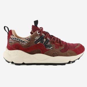 YAMANO 3 UNI SUEDE FABRIC CHECKED BORDEAUX – Image 1