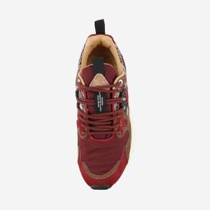 YAMANO 3 UNI SUEDE FABRIC CHECKED BORDEAUX – Image 3