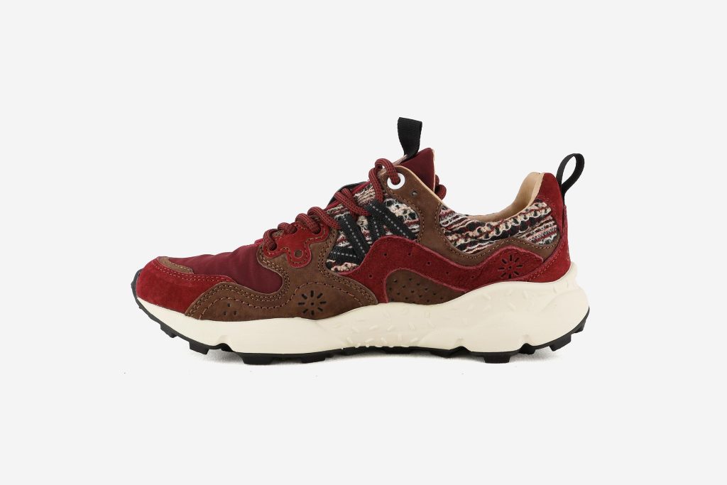 YAMANO 3 UNI SUEDE FABRIC CHECKED BORDEAUX