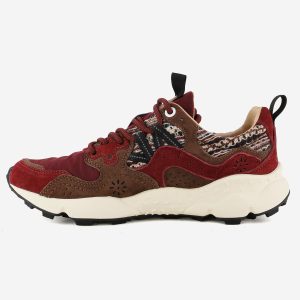 YAMANO 3 UNI SUEDE FABRIC CHECKED BORDEAUX – Image 4