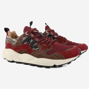 YAMANO 3 UNI SUEDE FABRIC CHECKED BORDEAUX – Image 7