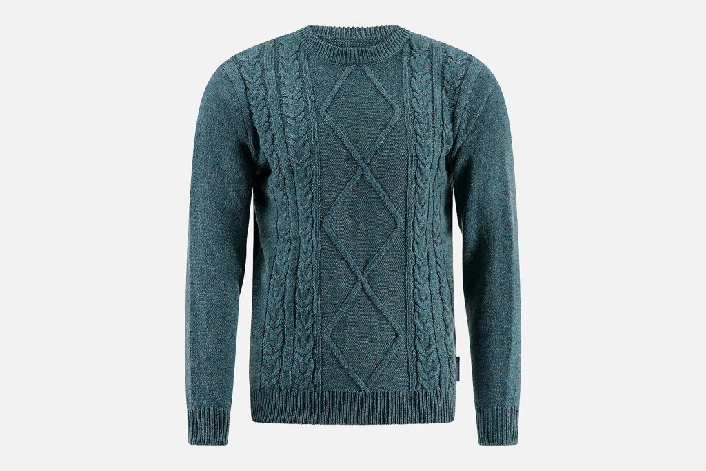 PULLOVER CABLE FOREST GREEN