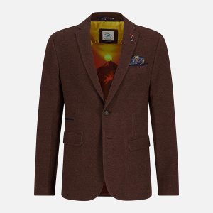 BLAZER PIQUE CHOCOLAT BROWN - Image 1
