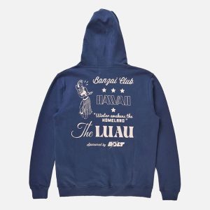 LUAU BLUE FLEECE HOODIE - Image 3