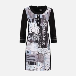 ROBE ANNA GREY BLACK – Image 1