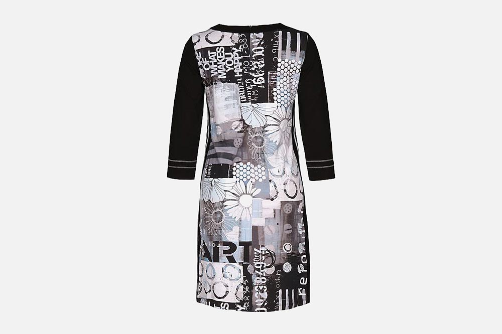 ROBE ANNA GREY BLACK