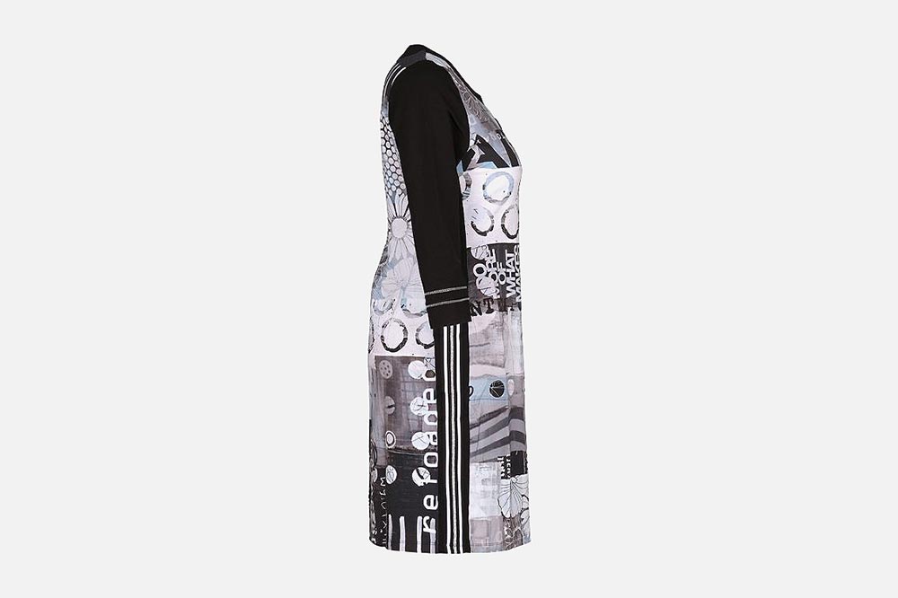 ROBE ANNA GREY BLACK