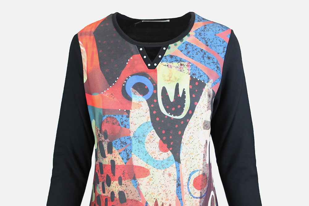 ROBE KARMEN NOIR MULTI
