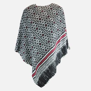 PONCHO 2 FACE NOIR BLANC RUBY - Image 1