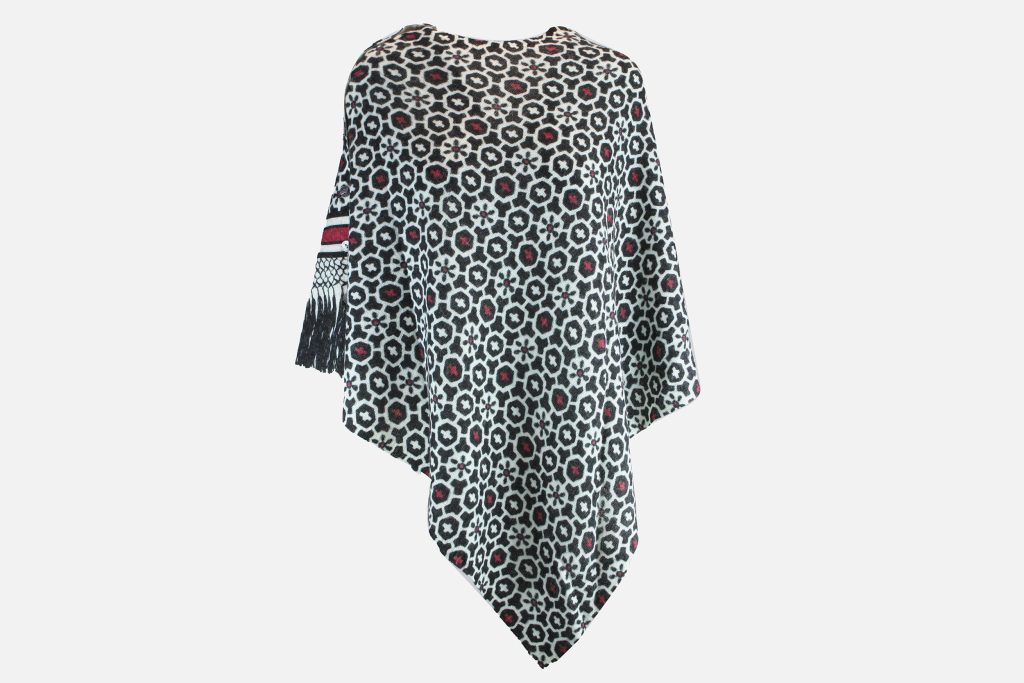 PONCHO 2 FACE NOIR BLANC RUBY