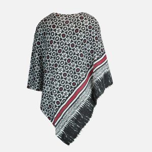PONCHO 2 FACE NOIR BLANC RUBY - Image 5
