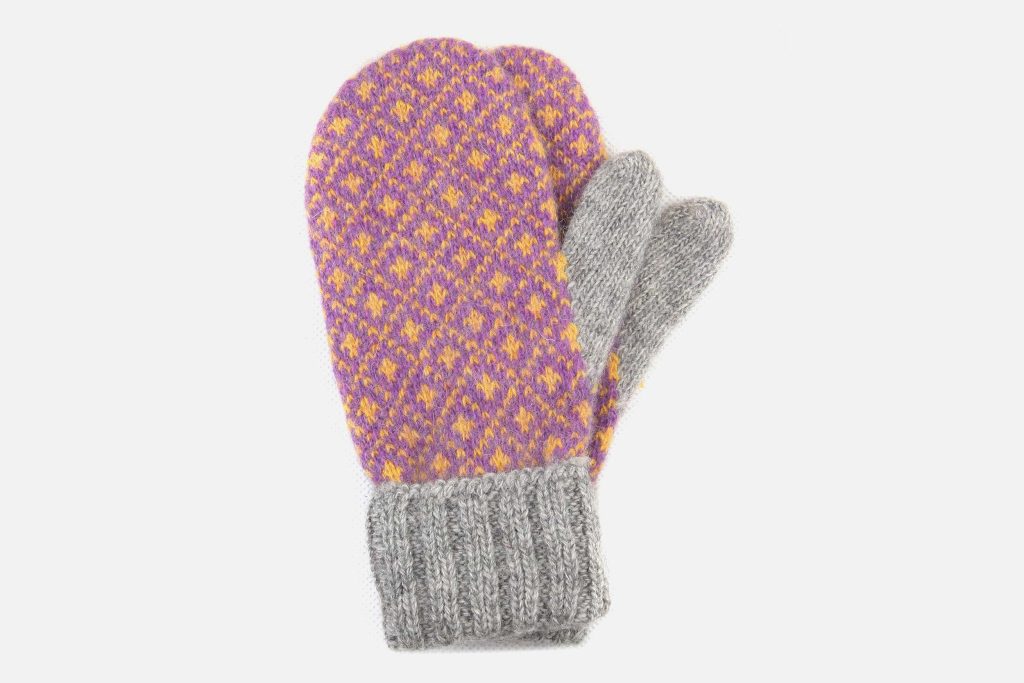 MOUFLES KIDS KIM GREY PURPLE