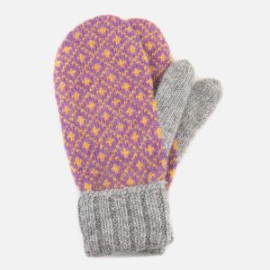 MOUFLES KIDS KIM GREY PURPLE - Image 2