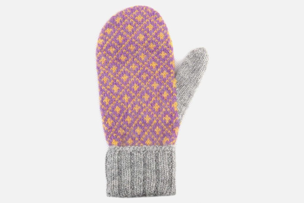 MOUFLES KIDS KIM GREY PURPLE