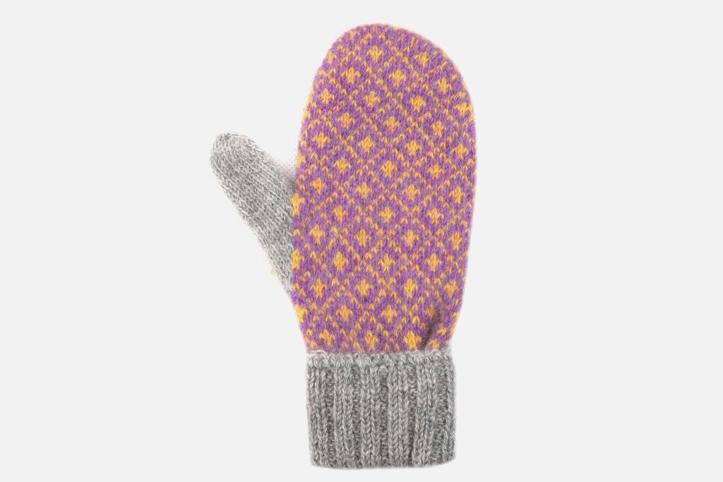 MOUFLES KIDS KIM GREY PURPLE