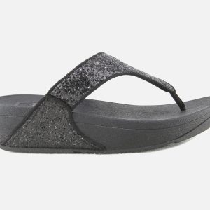 LULU TOE POST GLITTER BLACK - Image 1