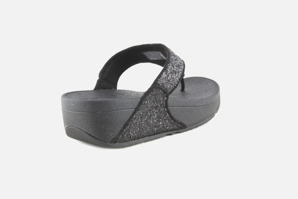 LULU TOE POST GLITTER BLACK