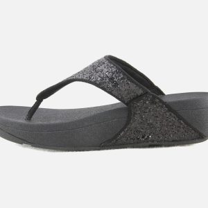 LULU TOE POST GLITTER BLACK - Image 4
