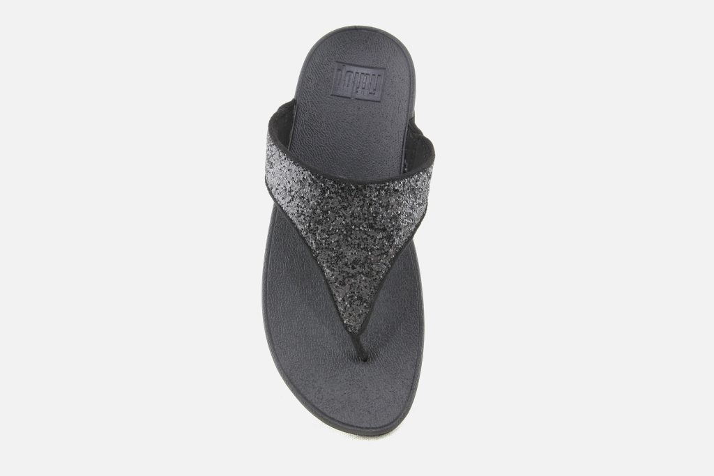 LULU TOE POST GLITTER BLACK