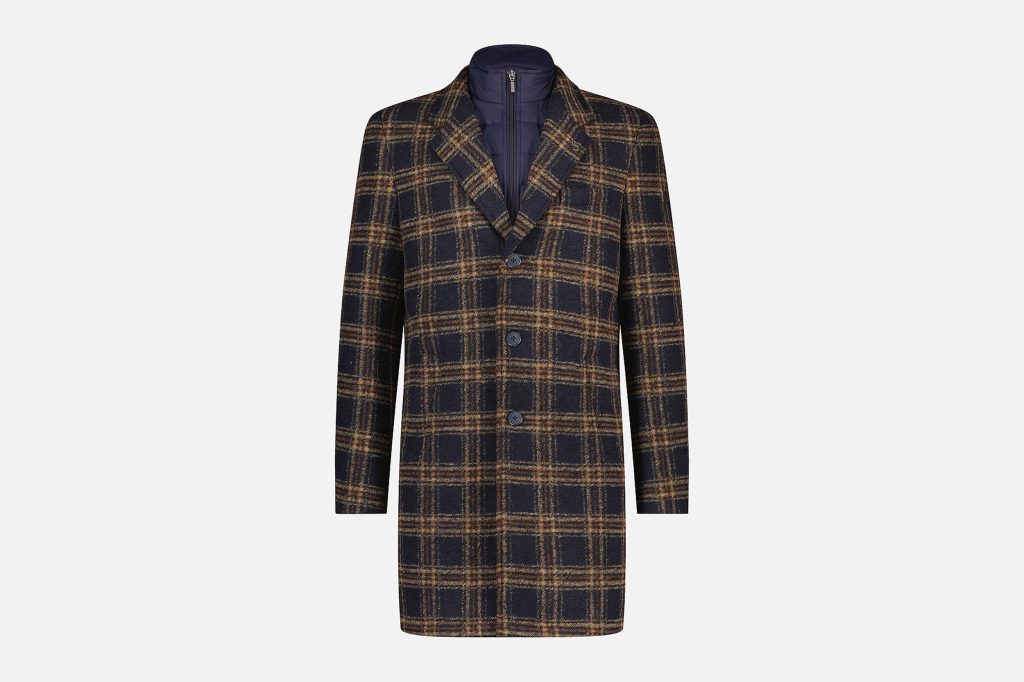 OVERCOAT CHECK NAVY