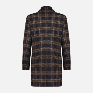 OVERCOAT CHECK NAVY - Image 2