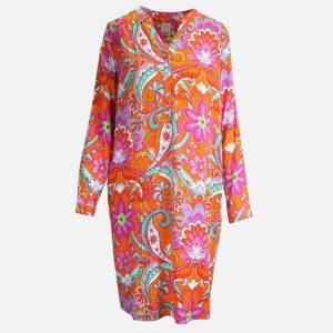 ELOA DRESS ORANGE MULTI - Image 1
