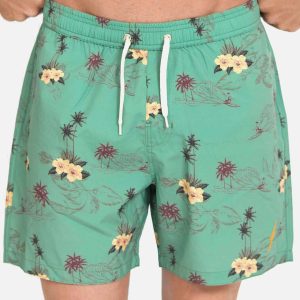 LB SWIMSHORT GREEN HIBISCUS - Image 2