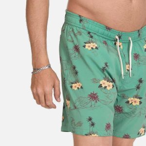 LB SWIMSHORT GREEN HIBISCUS - Image 3