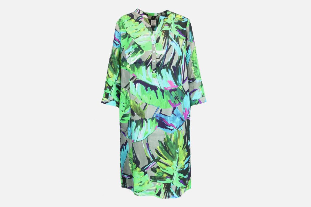 EKILA DRESS GREEN MULTI