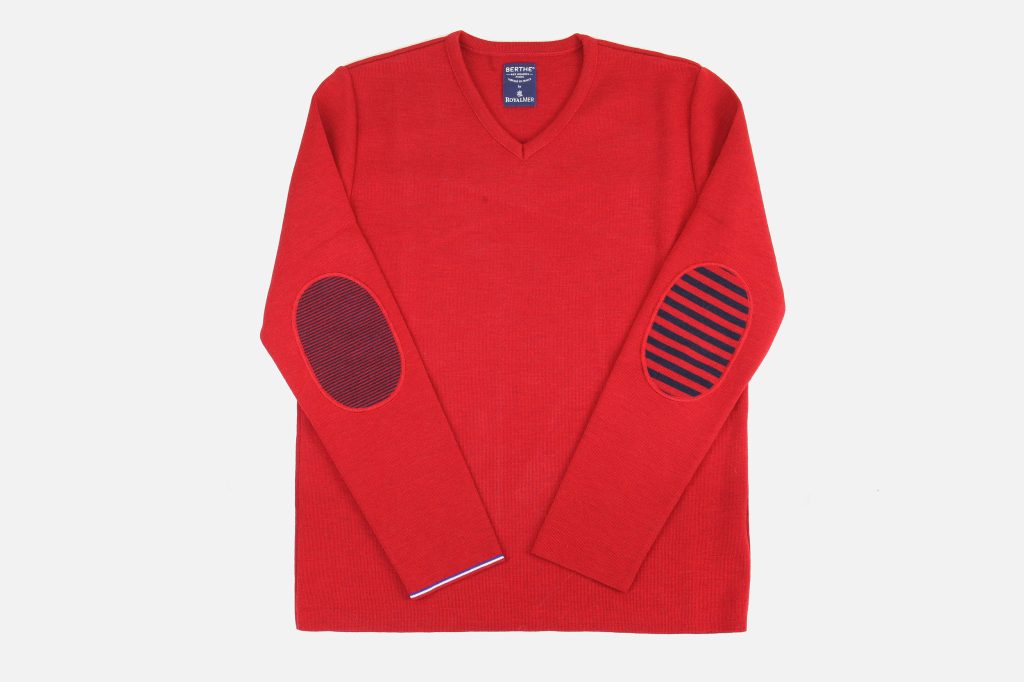 PULL COL V ROUGE